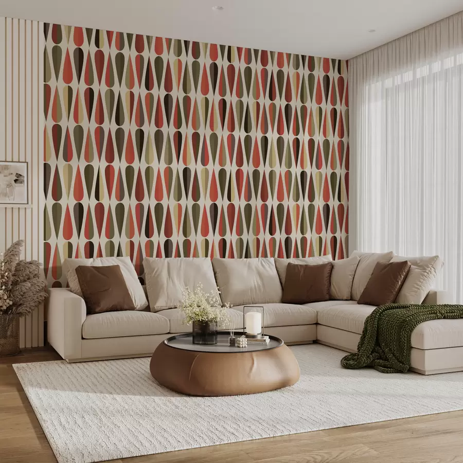 zidne murale Retro kapljice iz 70-ih u51626