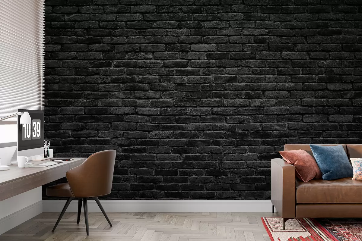 zidne murale Tapete od crne opeke u53027