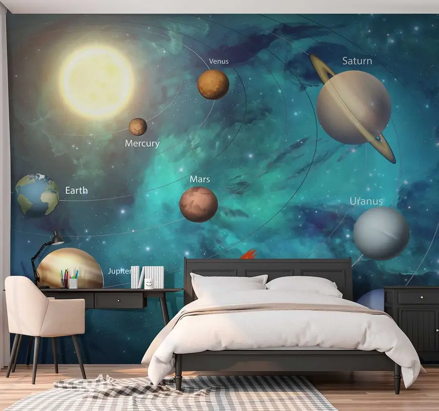 zidne murale Atmosfera, svijet i organizam u09074