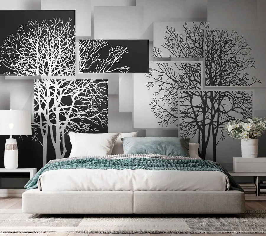 zidne murale Yin Yan drvo u09369
