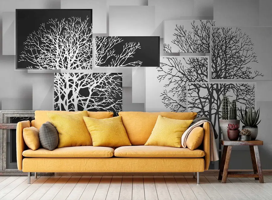 zidne murale Yin Yan drvo u09369