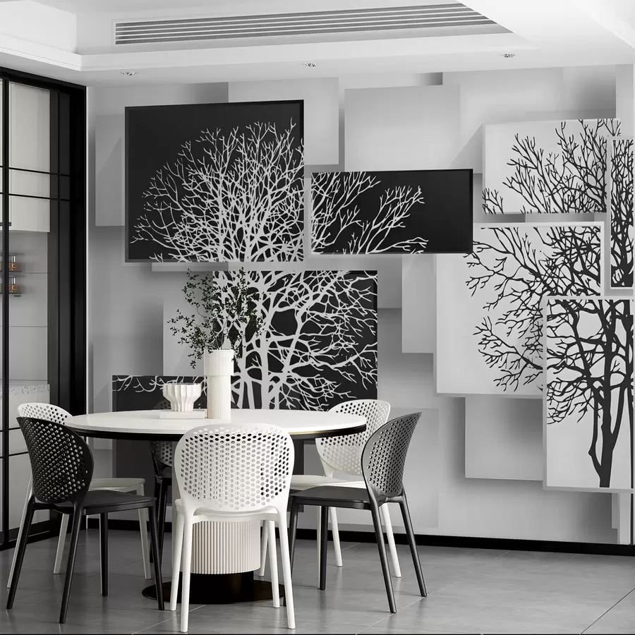 zidne murale Yin Yan drvo u09369