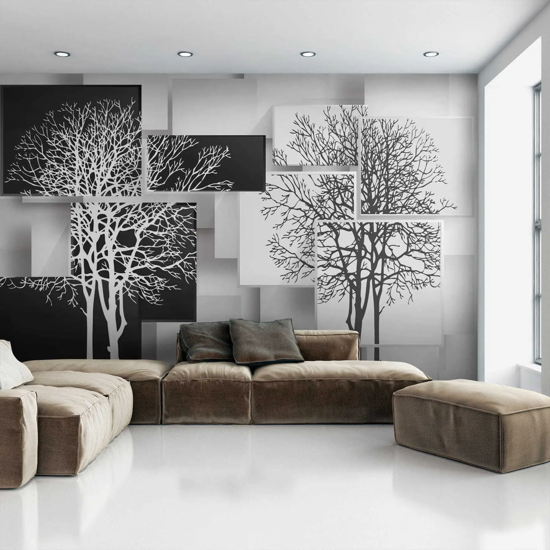 zidne murale Yin Yan drvo u09369
