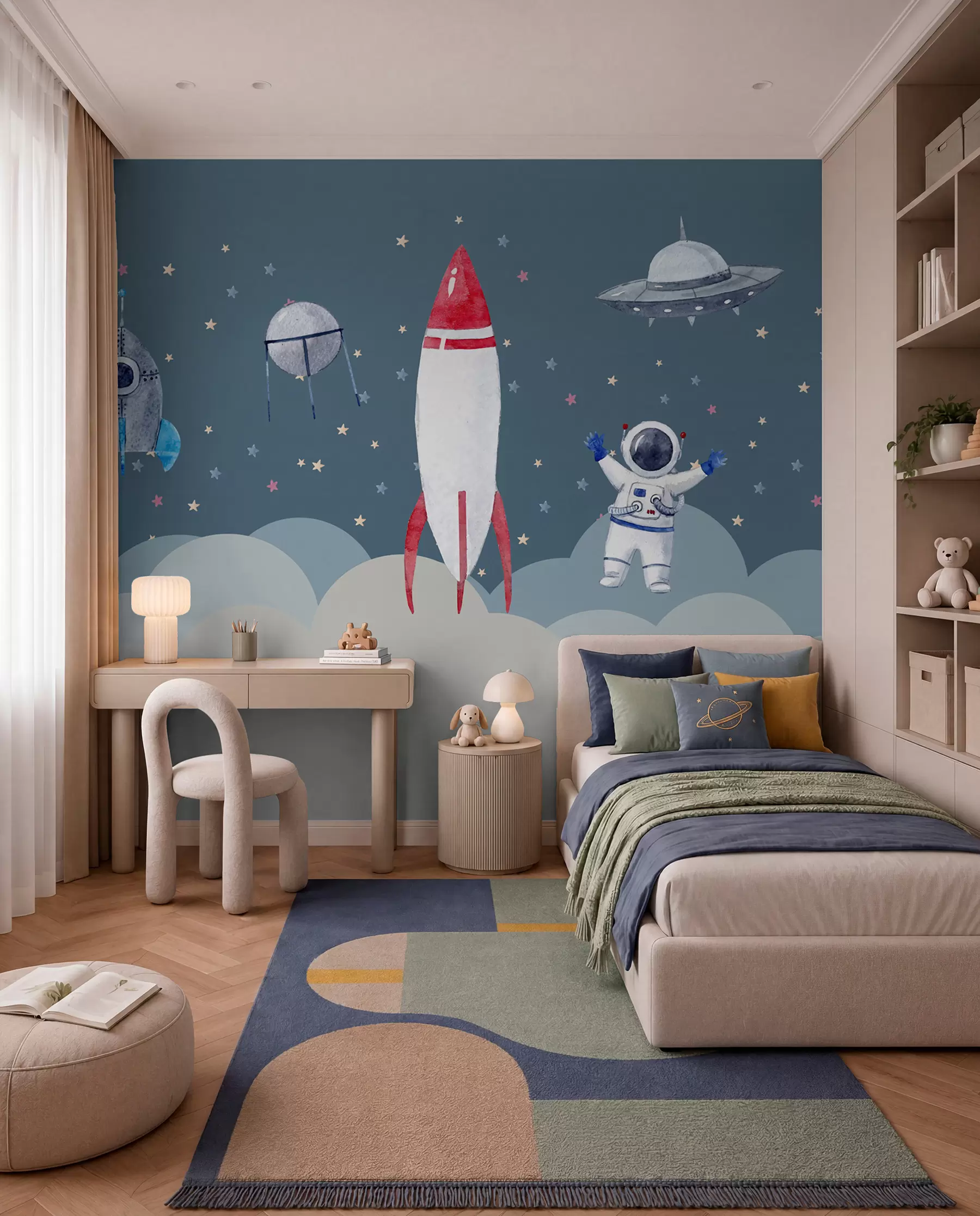 zidne murale Mala svemirska posada u09813