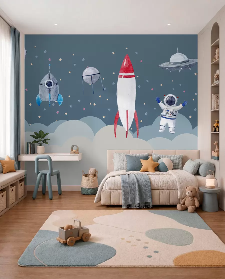 zidne murale Mala svemirska posada u09813