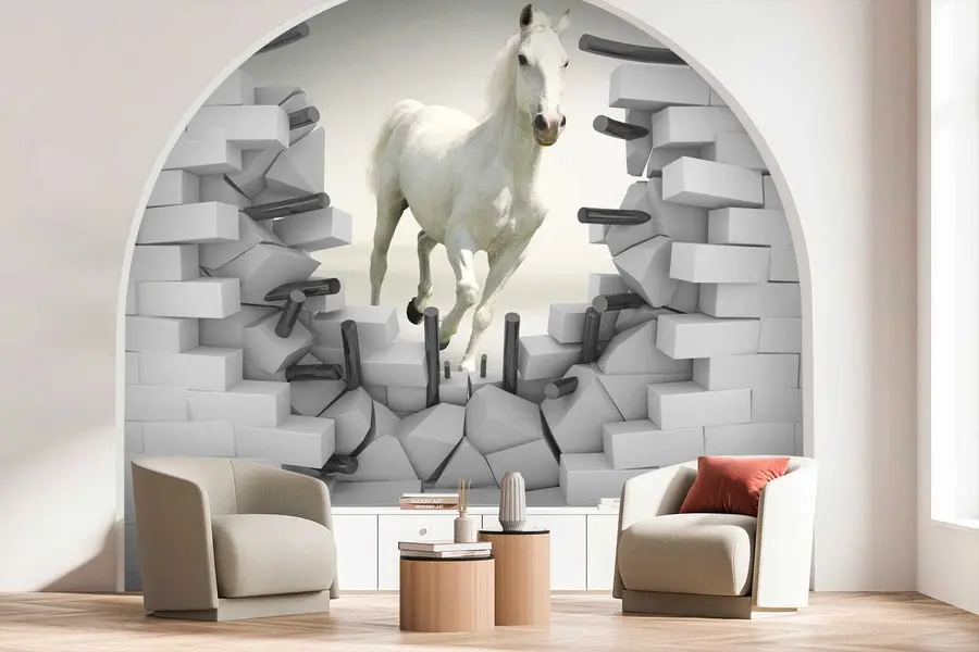 zidne murale Konj i cigle u14352