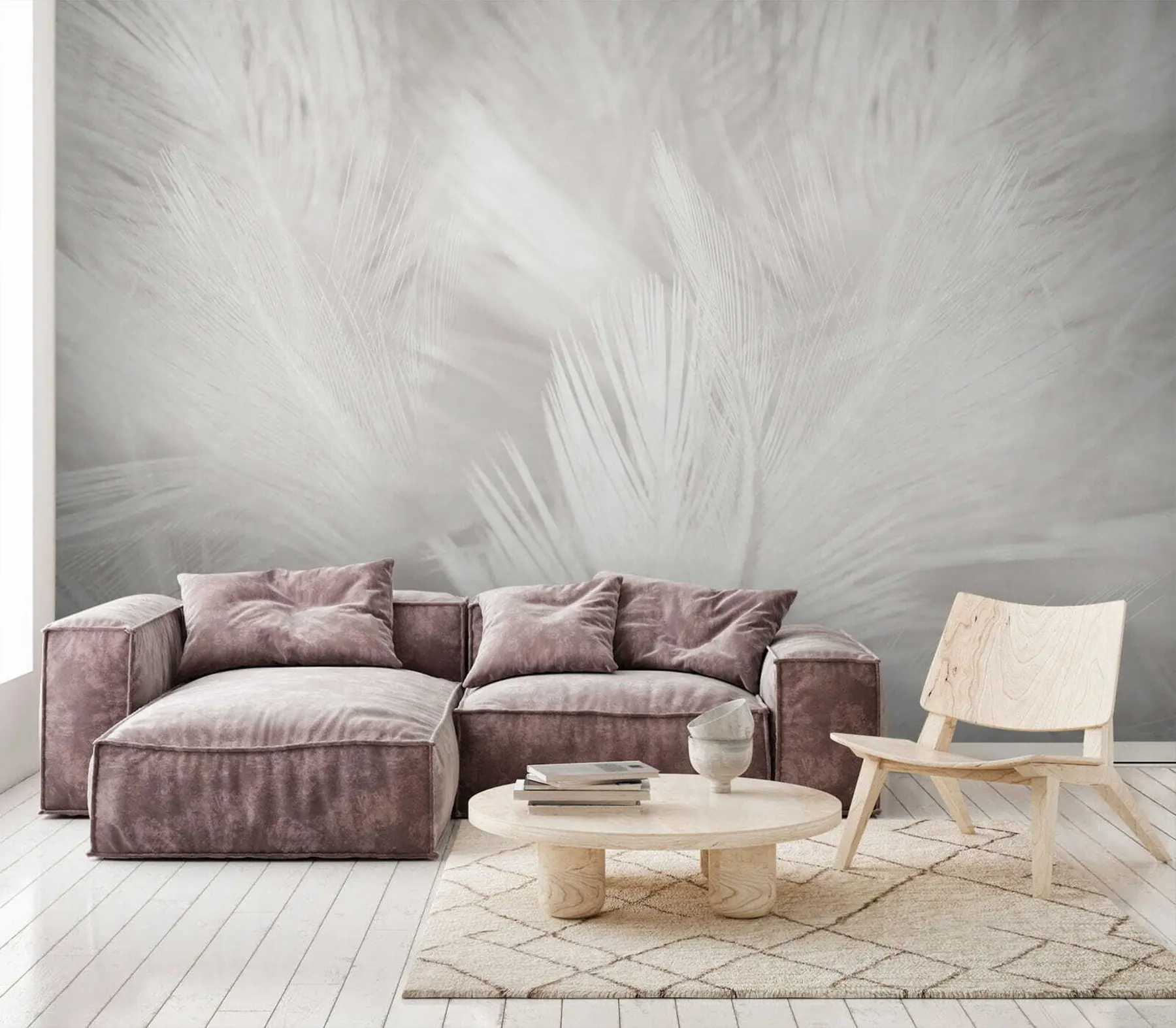 zidne murale Biljka, oko i pero u15622