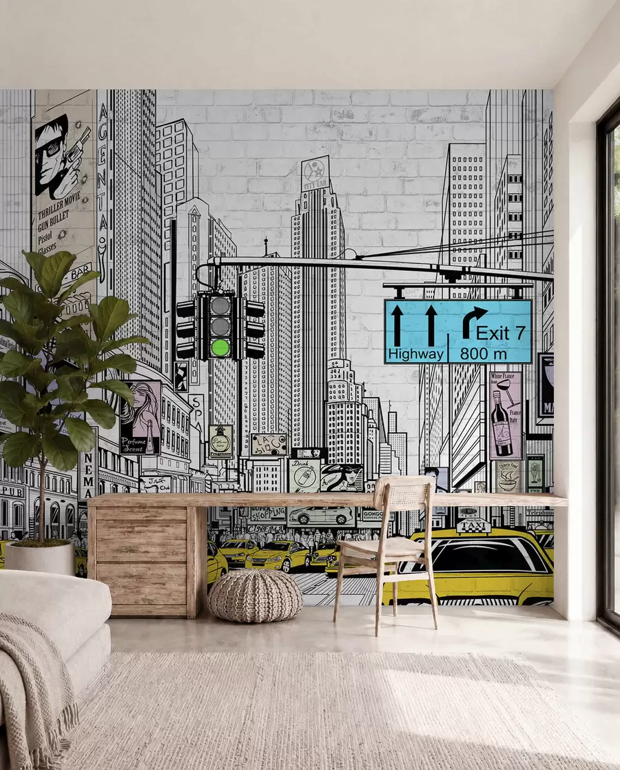 zidne murale Megapolis u stilu stripa u21095
