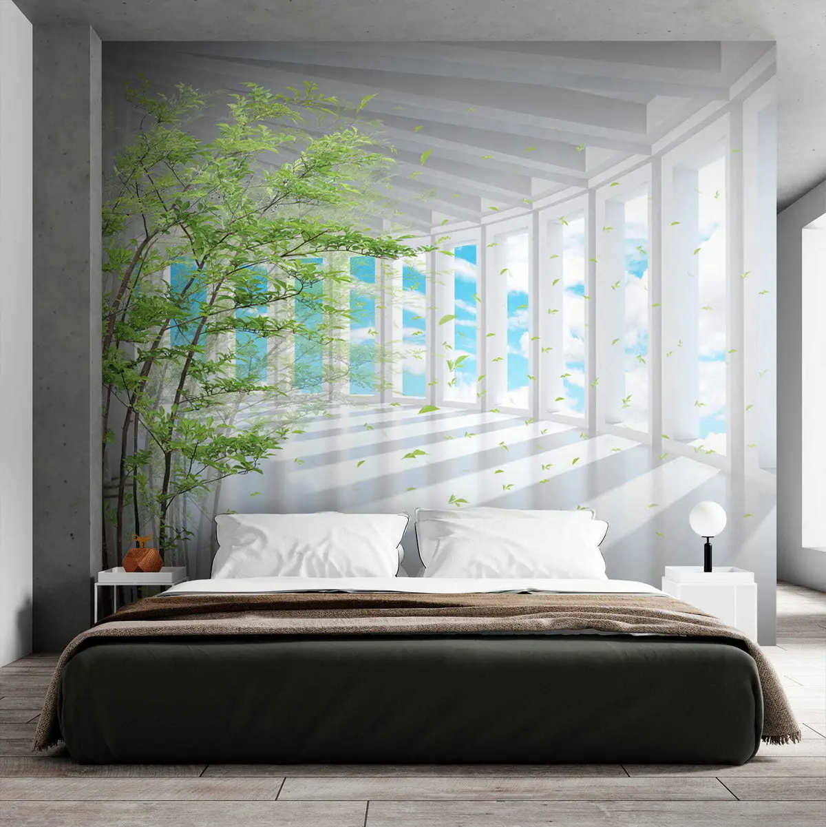 zidne murale Tunel s pogledom na oblake u29922