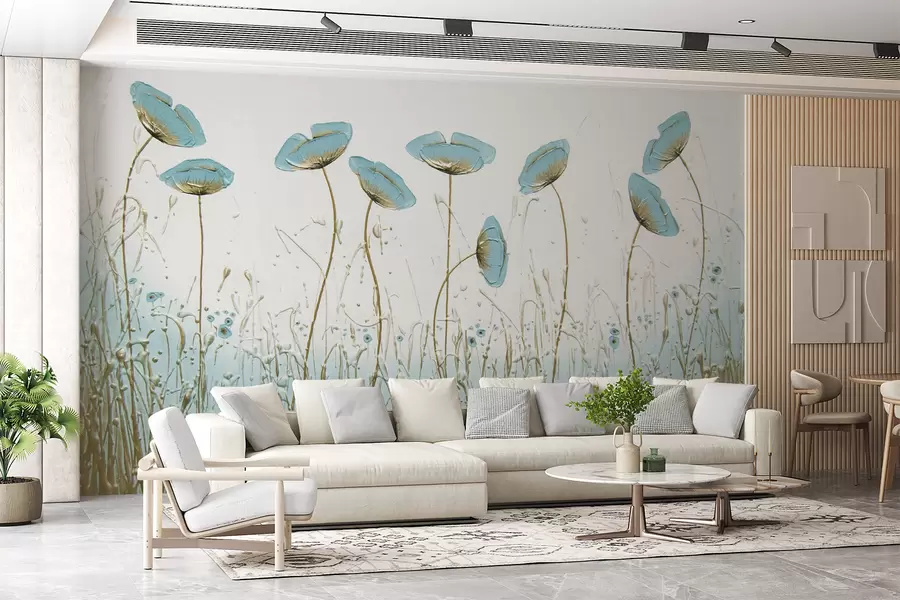 zidne murale Makovi. Uljane boje u34867