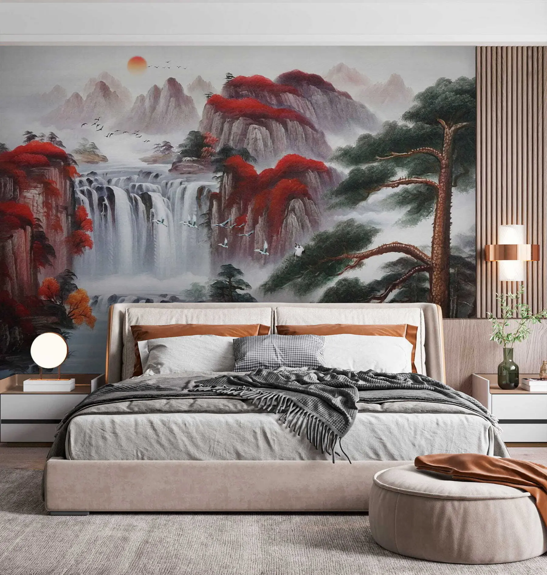 zidne murale Vodopad u japanskom stilu u36222