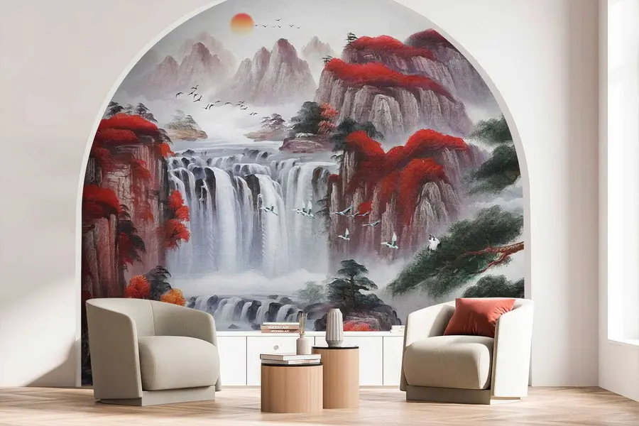zidne murale Vodopad u japanskom stilu u36222