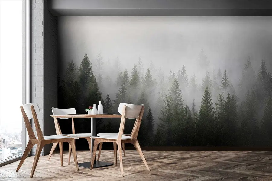 zidne murale Šuma u magli u37073