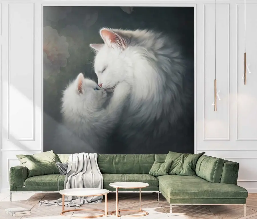 zidne murale Mama mačka i njeno mače u38551