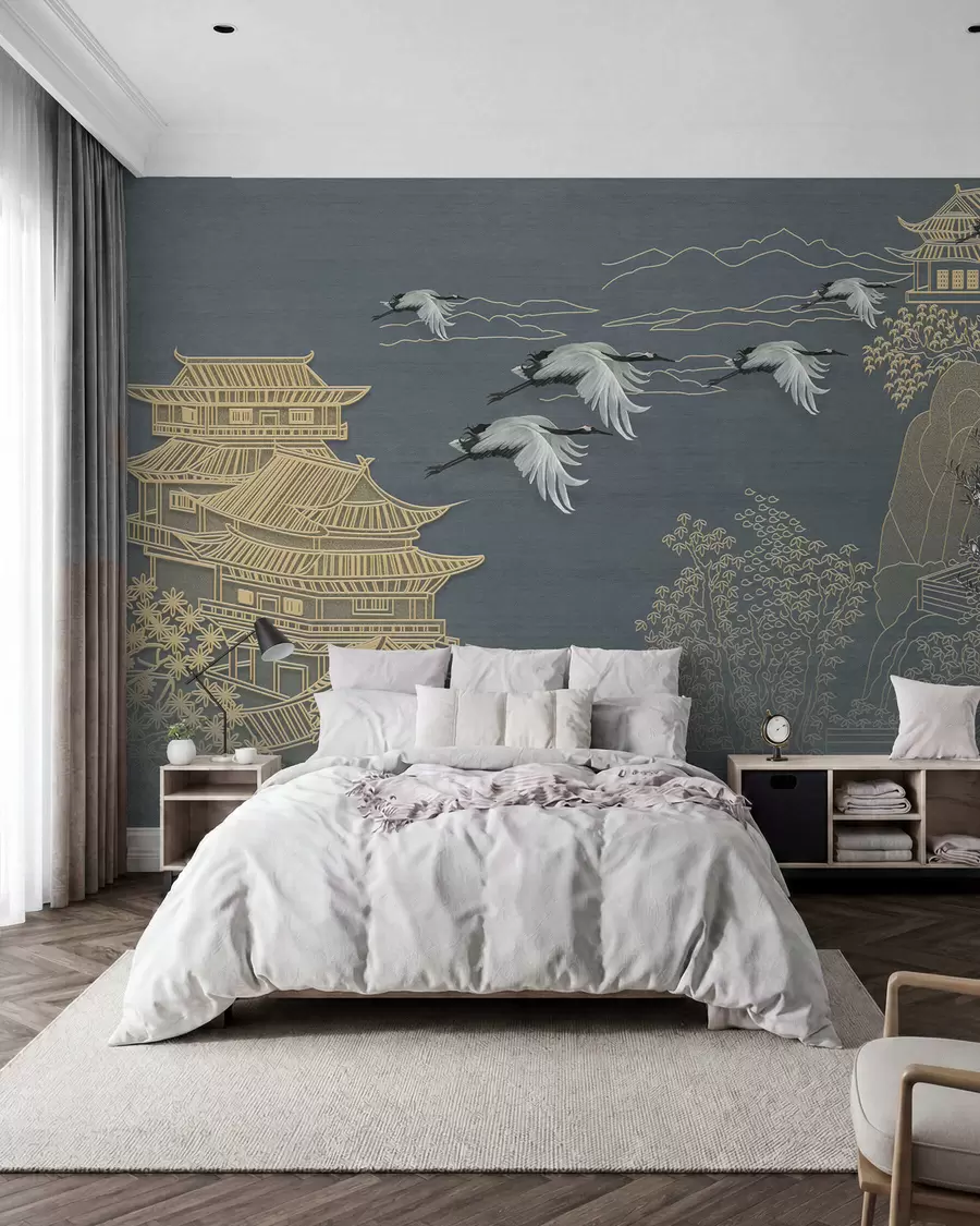 zidne murale Ždralovi i pagode u38720