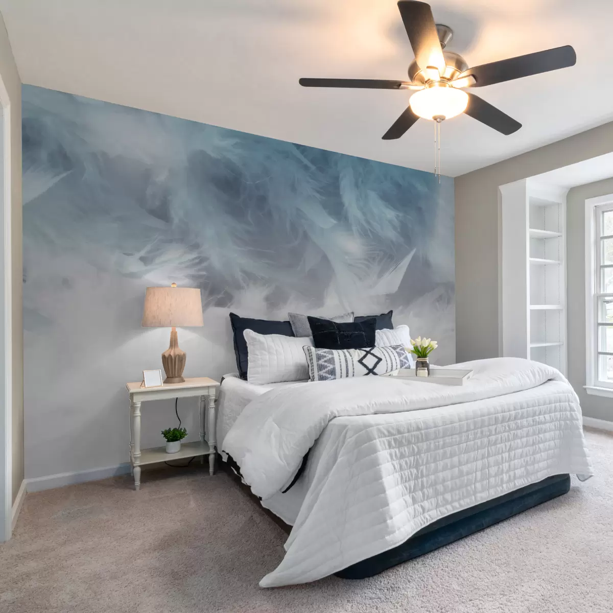 zidne murale Plavo perje u47764