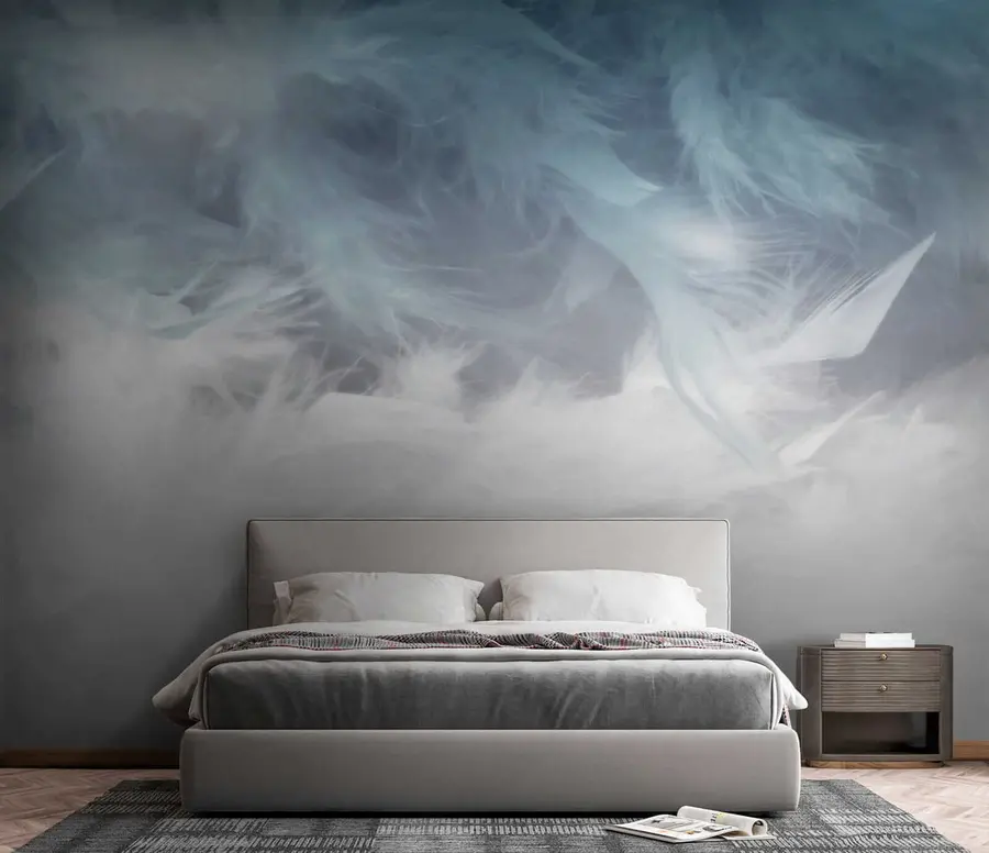zidne murale Plavo perje u47764