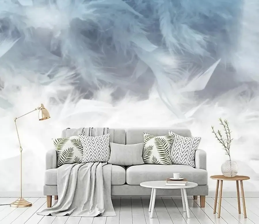zidne murale Plavo perje u47764