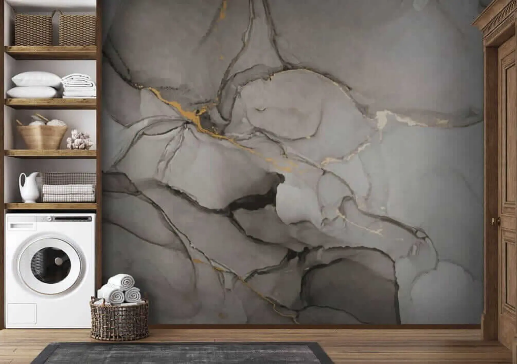 zidne murale Sivi mramor u49256
