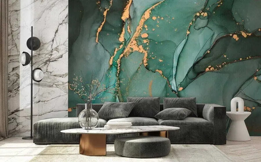 zidne murale Zeleni mramor u50235