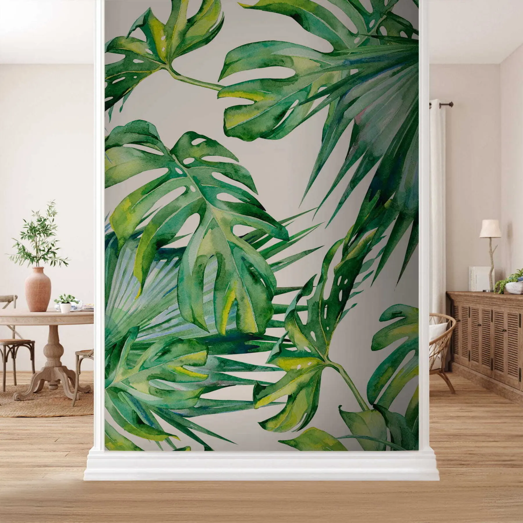 zidne murale Sočno lišće palme u53522