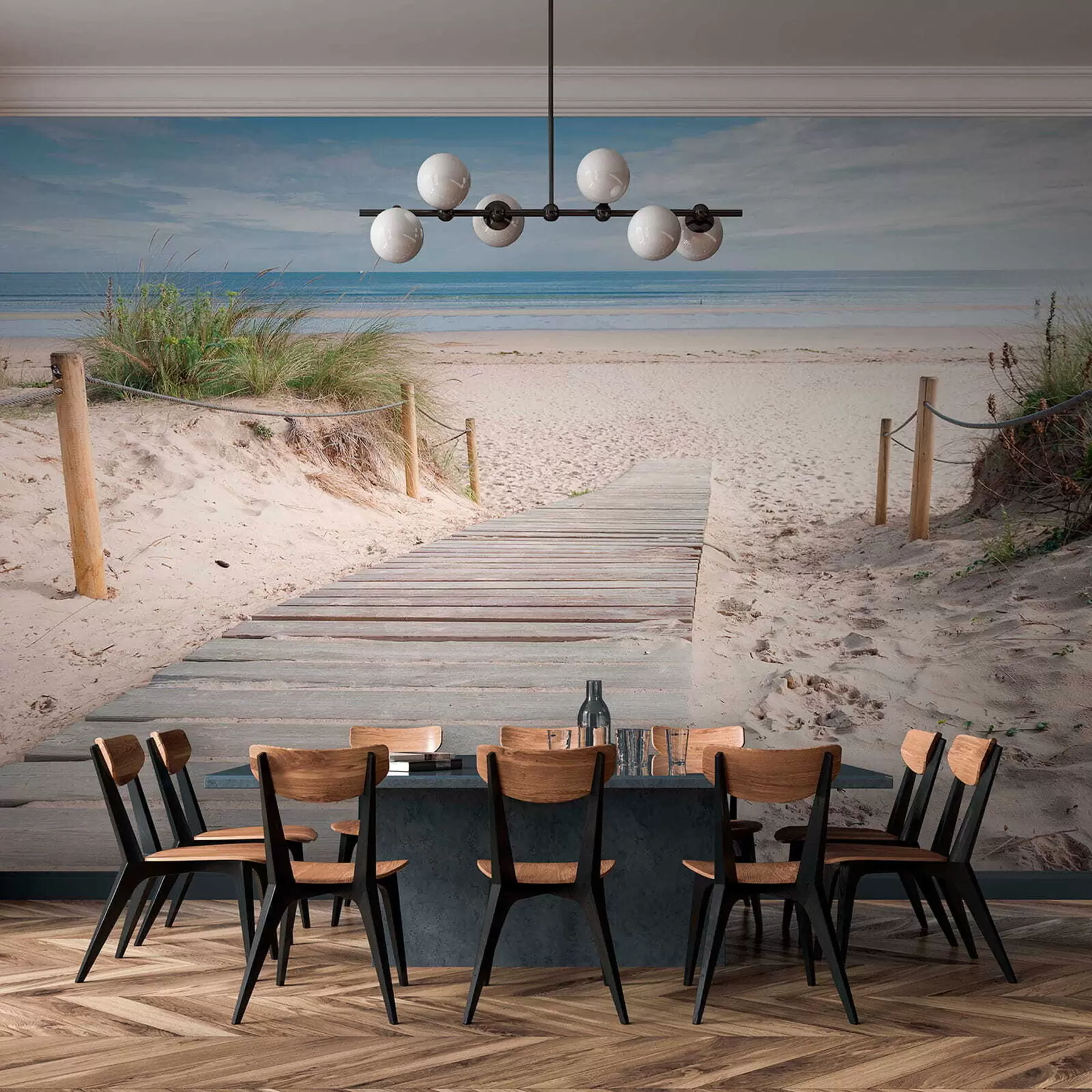 zidne murale Put do pješčane plaže u54357