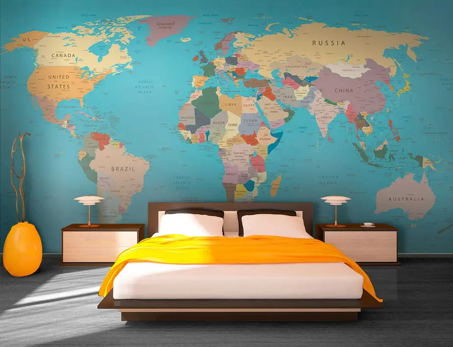 zidne murale Karta svijeta u57440
