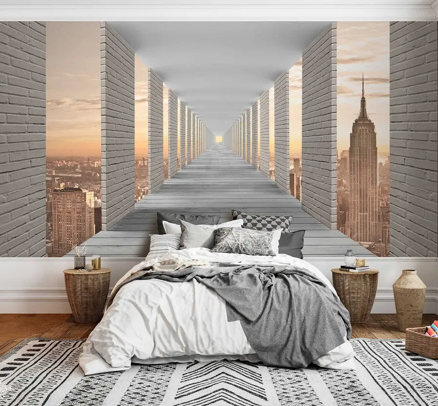 zidne murale Tunel s pogledom na New York u59788