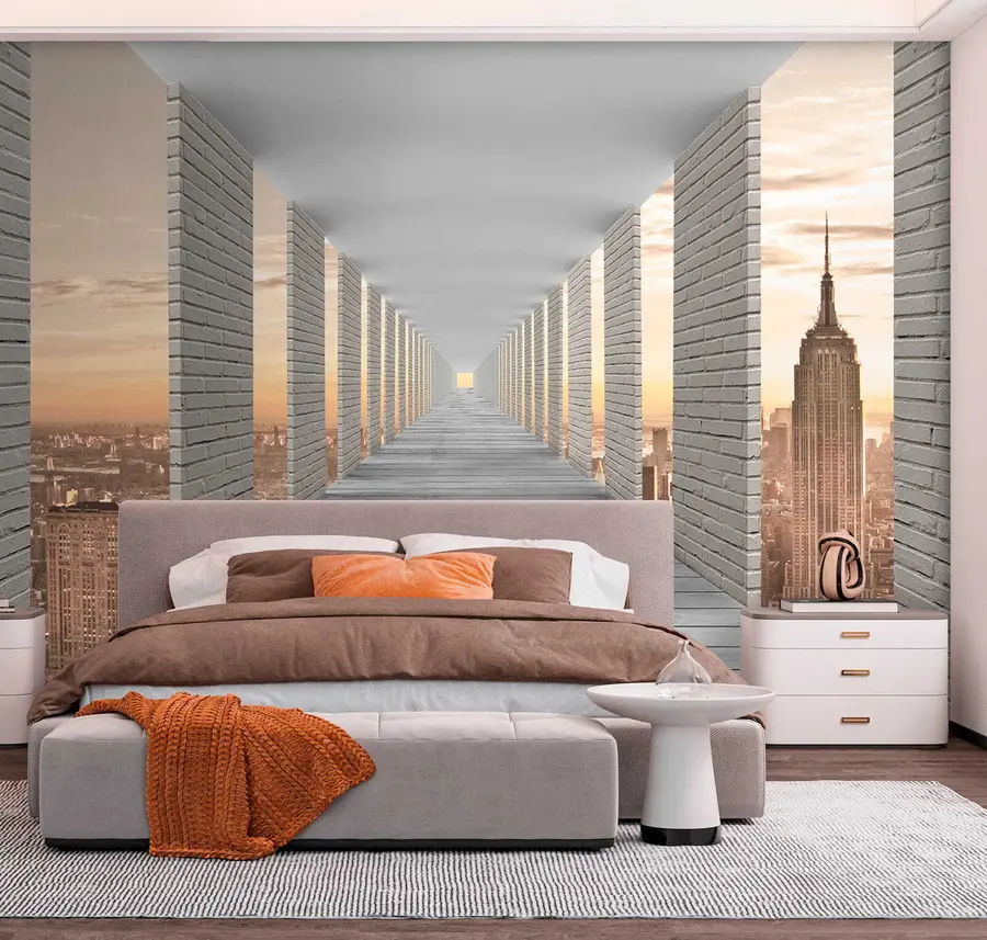 zidne murale Tunel s pogledom na New York u59788