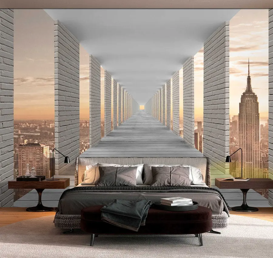 zidne murale Tunel s pogledom na New York u59788