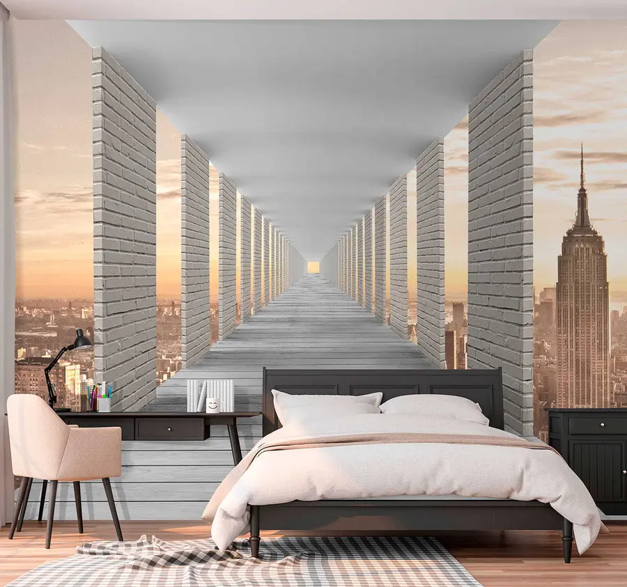 zidne murale Tunel s pogledom na New York u59788