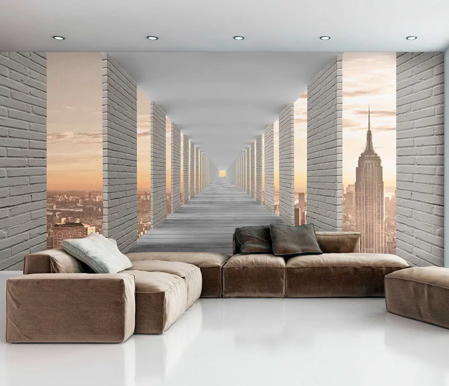 zidne murale Tunel s pogledom na New York u59788