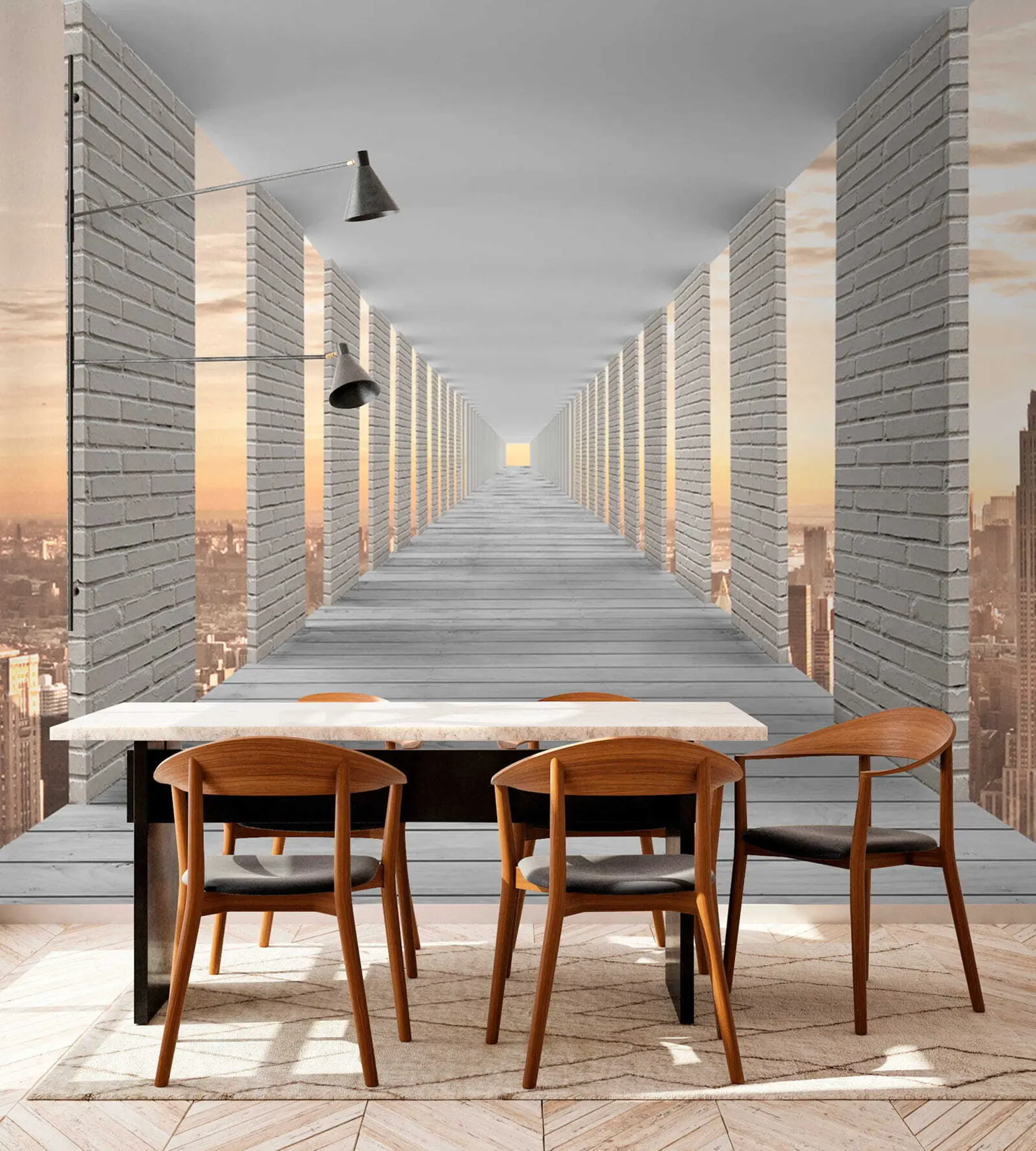 zidne murale Tunel s pogledom na New York u59788