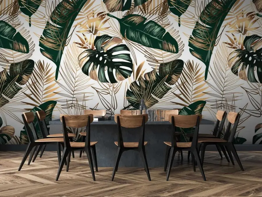 zidne murale Lišće banane i lišće palme u53279