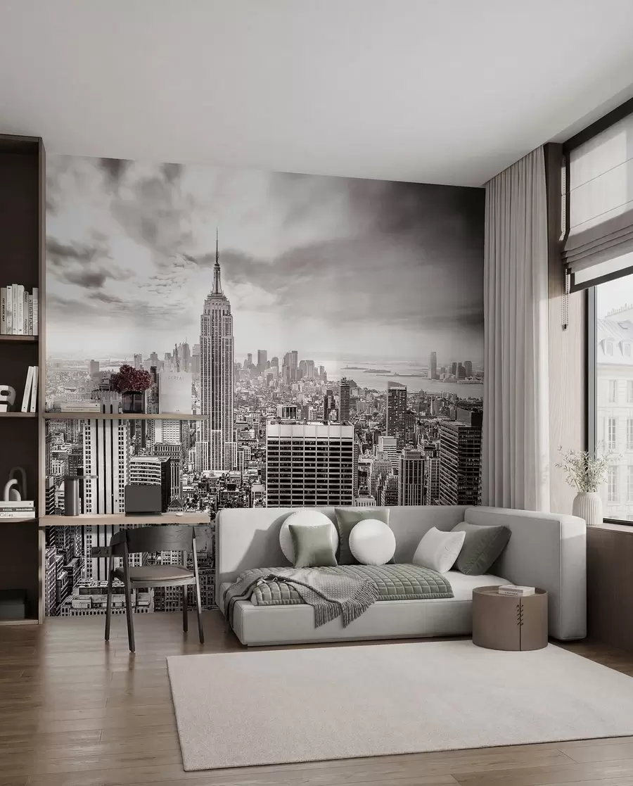 zidne murale Manhattan u monokromu u58762