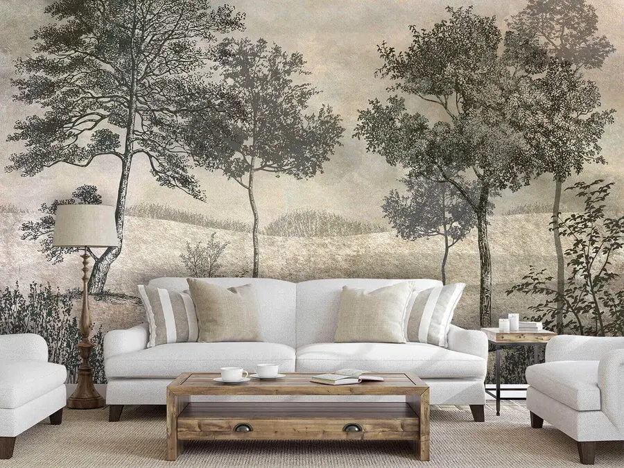 zidne murale Vintage drveće u80030