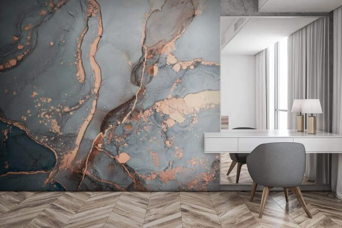 zidne murale Plavi mramor u24799