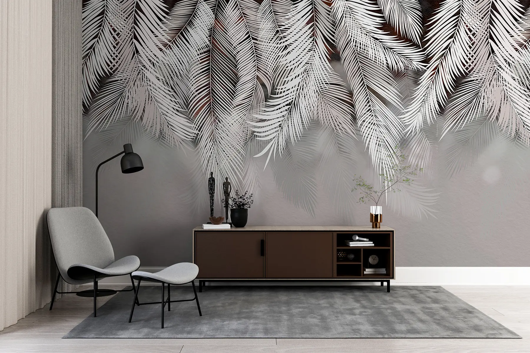 zidne murale Tropsko lišće u48556v4d2
