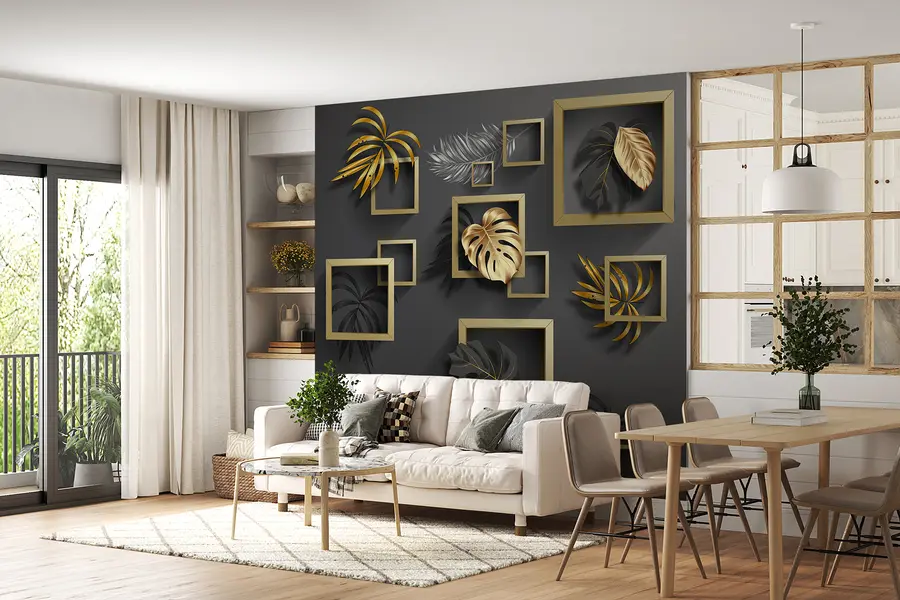 zidne murale Listovi u okvirima u77858d1