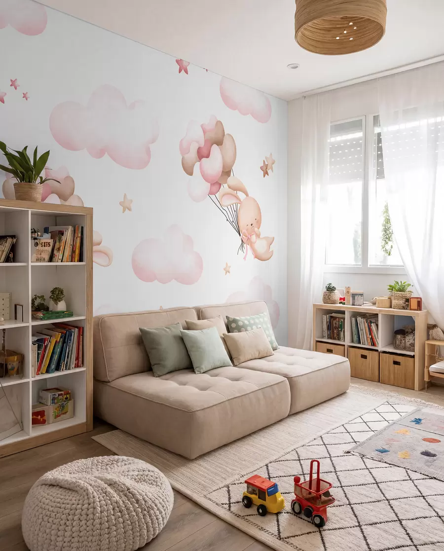 zidne murale Zečići na putu balonom I u95399d1