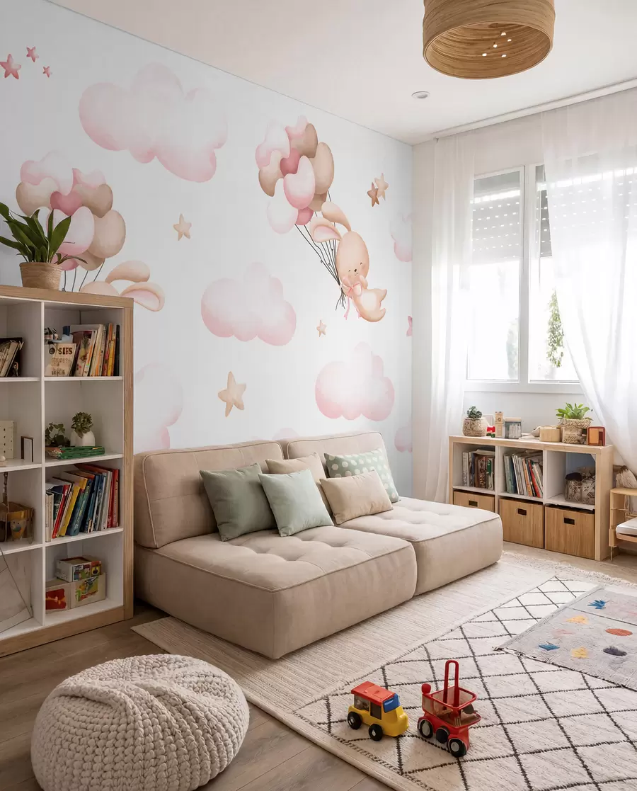 zidne murale Zečići na putu balonom II u95399d2