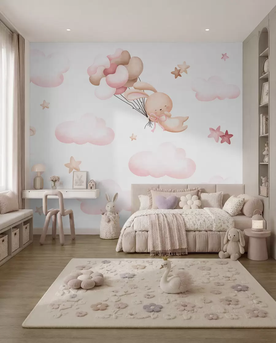 zidne murale Zečići na putu balonom II u95399d2