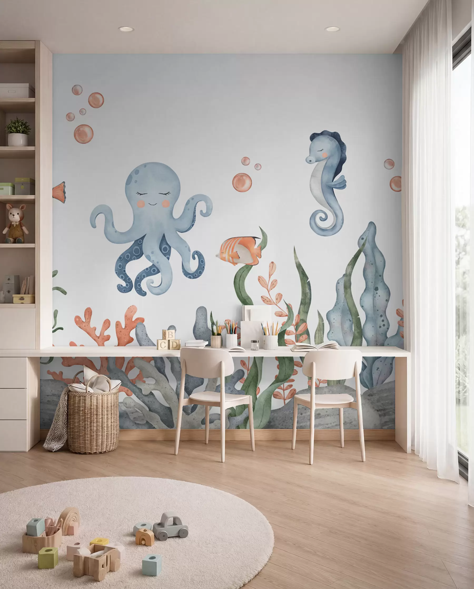 zidne murale Mali prijatelji oceana w00383