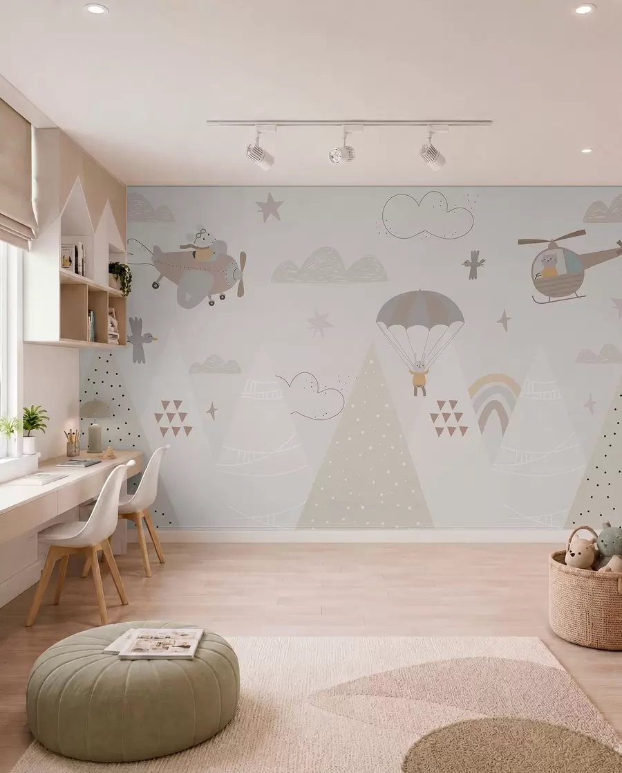 zidne murale Mali letovi iznad brežuljaka w00414