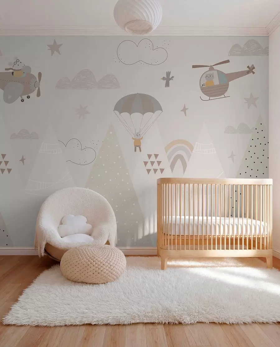 zidne murale Mali letovi iznad brežuljaka w00414