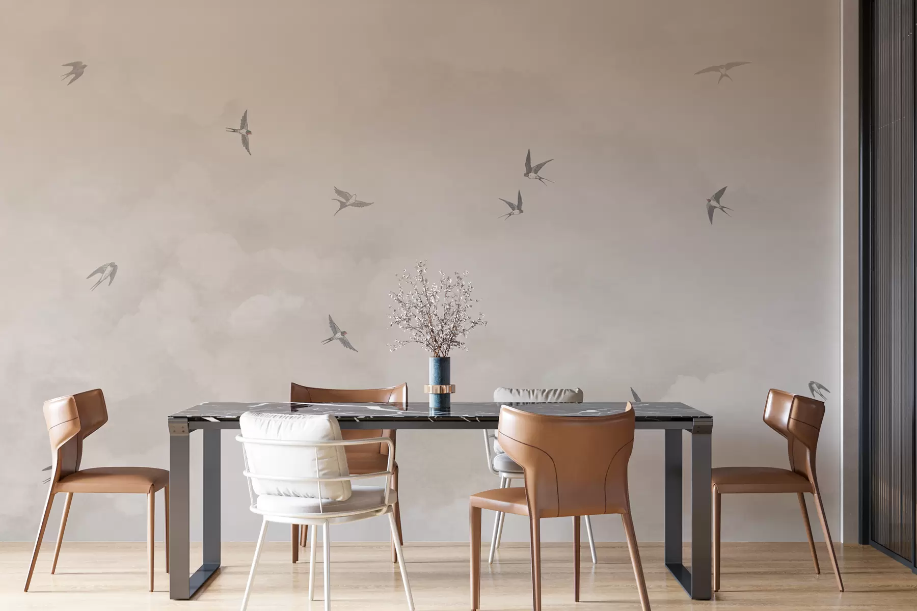 zidne murale Nebo s lastama w00526v2