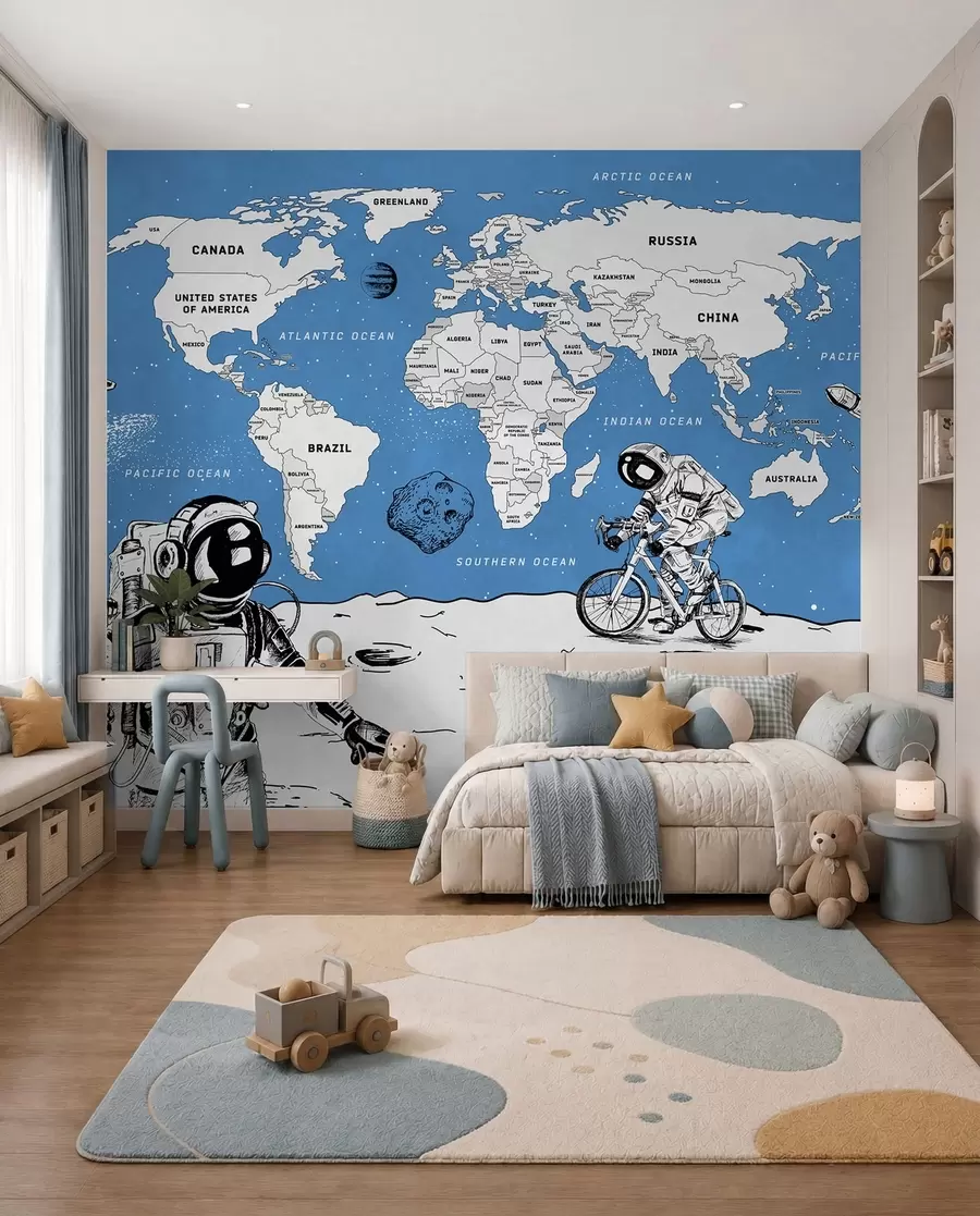 zidne murale Svemirski atlas na engleskom w00473v1