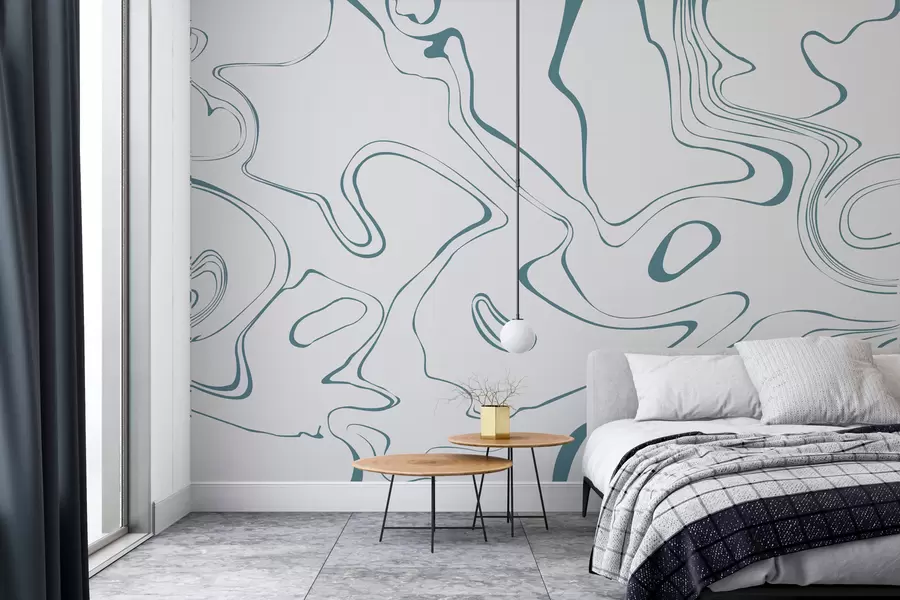 zidne murale Apstraktna pozadina s efektom mramora u plavoj boji w00634v2