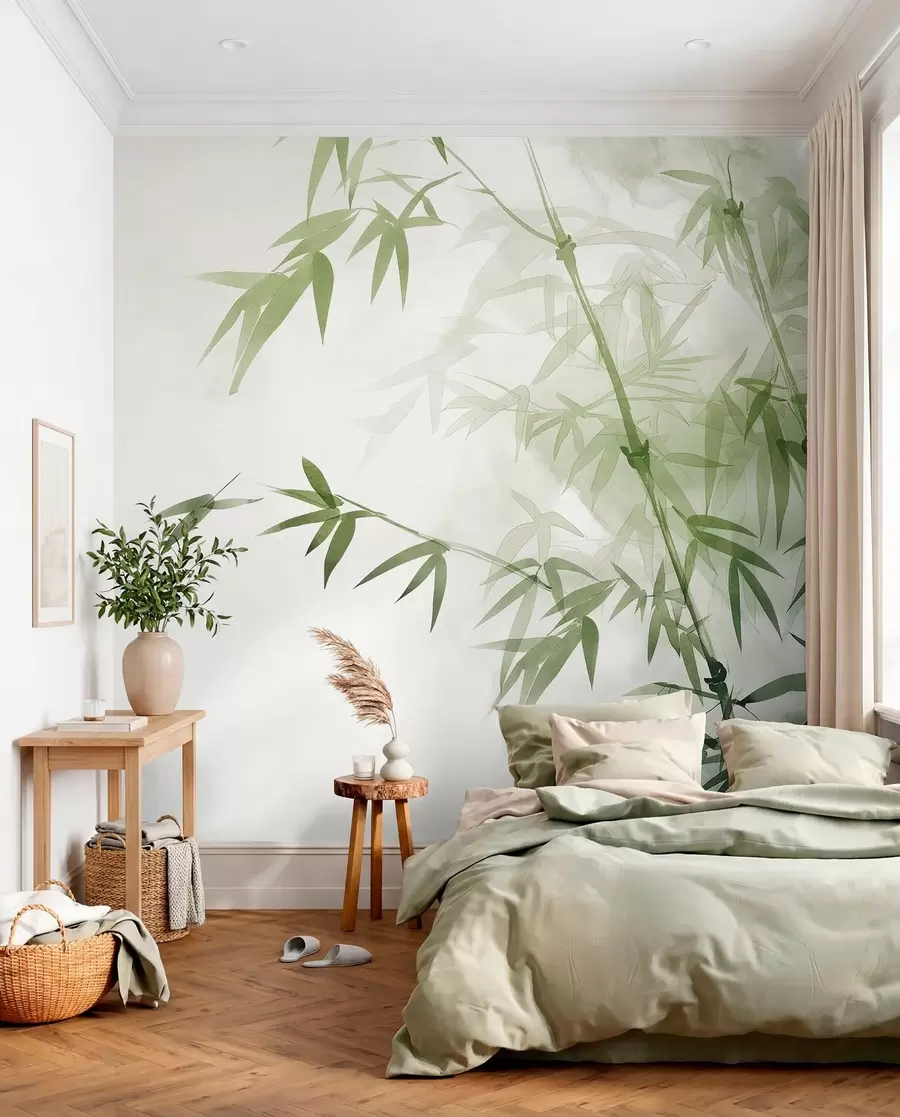 zidne murale Grane s lišćem akvarel w00687