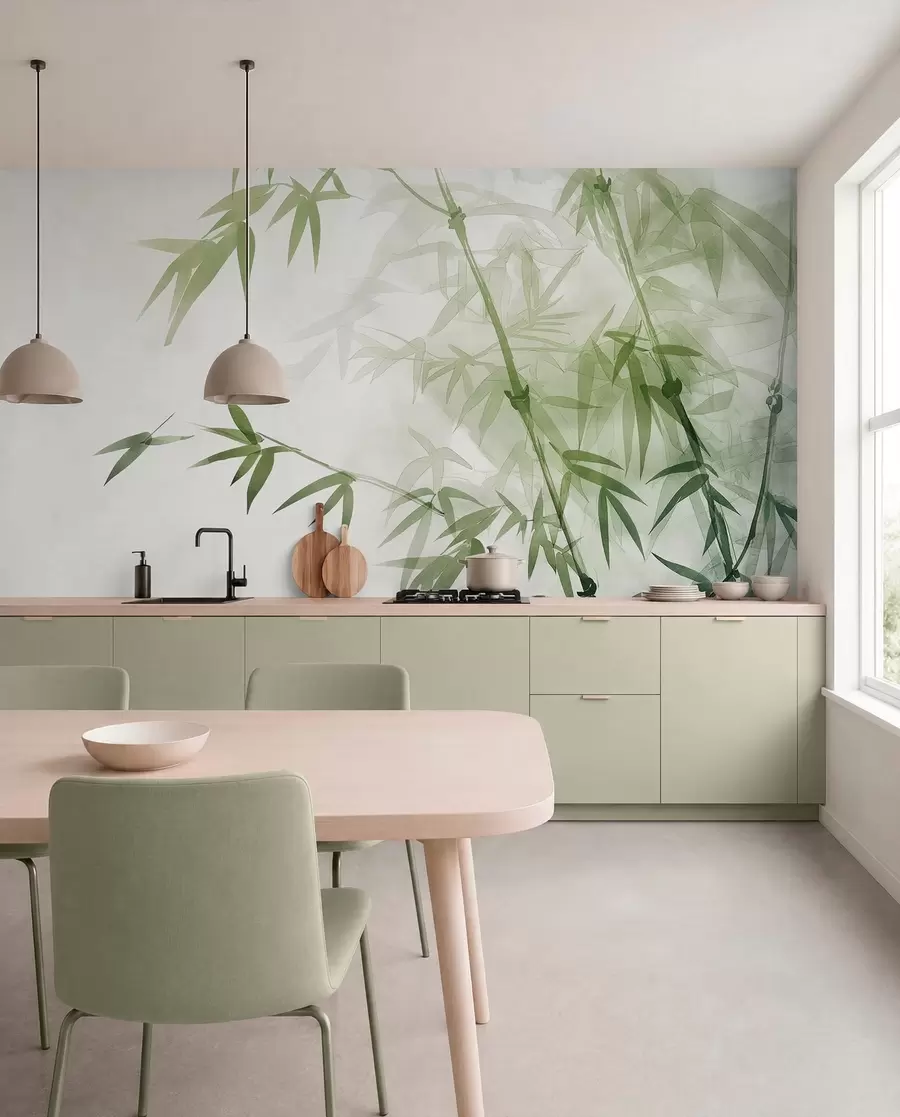 zidne murale Grane s lišćem akvarel w00687